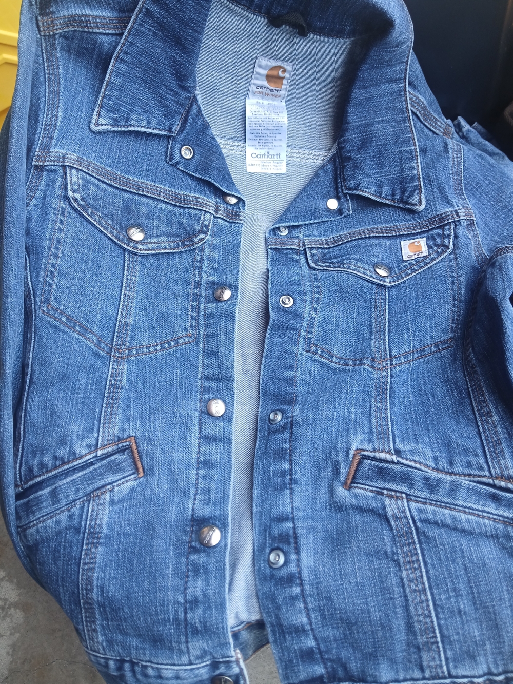 Carhartt Women's Medium Blue Denim Trucker Jacket...BUNDLE!!!